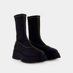 Black Ganni Platform Ankle Boot 7